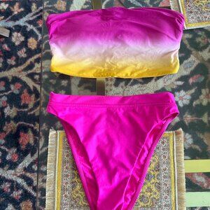Victoria's Secret high waisted, high cut tube top bikini swimsuit
